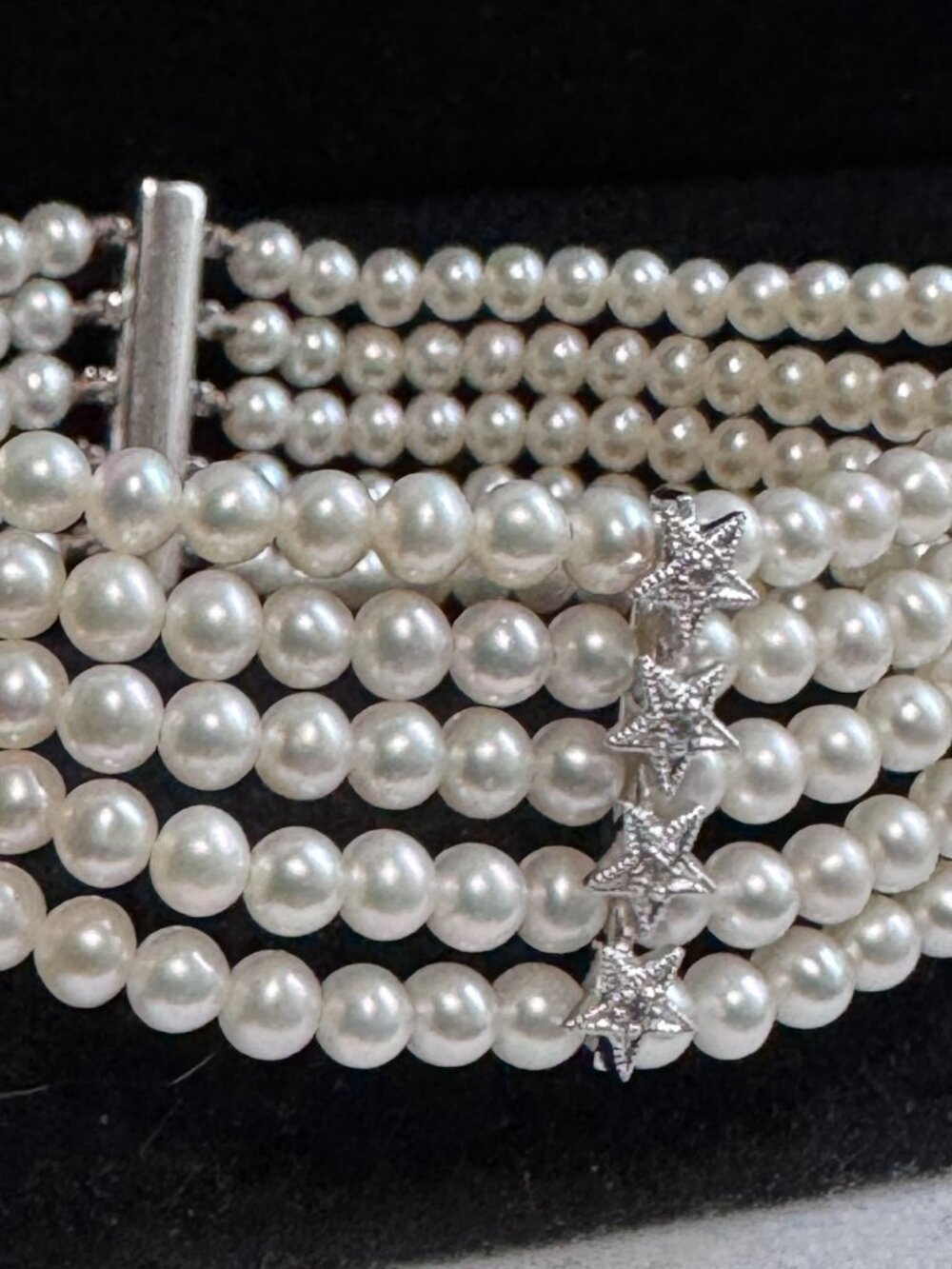 ✨💎 HOST PICK✨18K White Gold Mark Lash Diamond & Pearl Cuff Bracelet ✨ - Picture 9 of 16